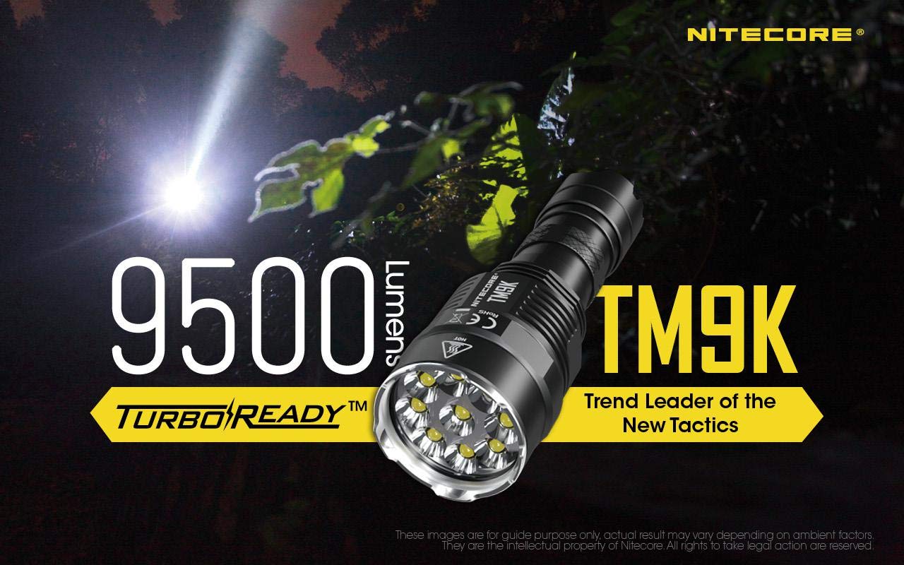 Amazon | Nitecore TM9K Type-C Rechargeable LED Flashlight - 9 x